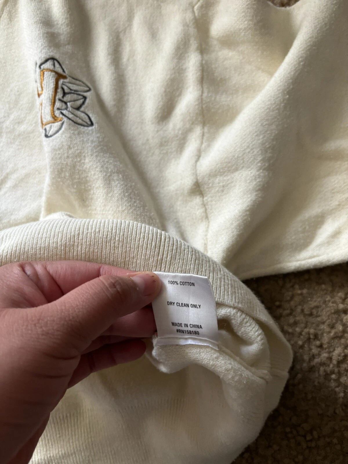 OFF WHITE Felpa con cappuccio e zip ritagliata Honor The Gift da donna taglia media