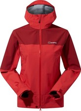 Berghaus Ladies Highland Storm Waterproof Jkt - Red, Size 12 Rrp £250 New. B11