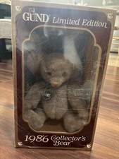 Vintage GUND Bear Original Gray Teddy Bear Limited Collectors Edition 1986 NOS