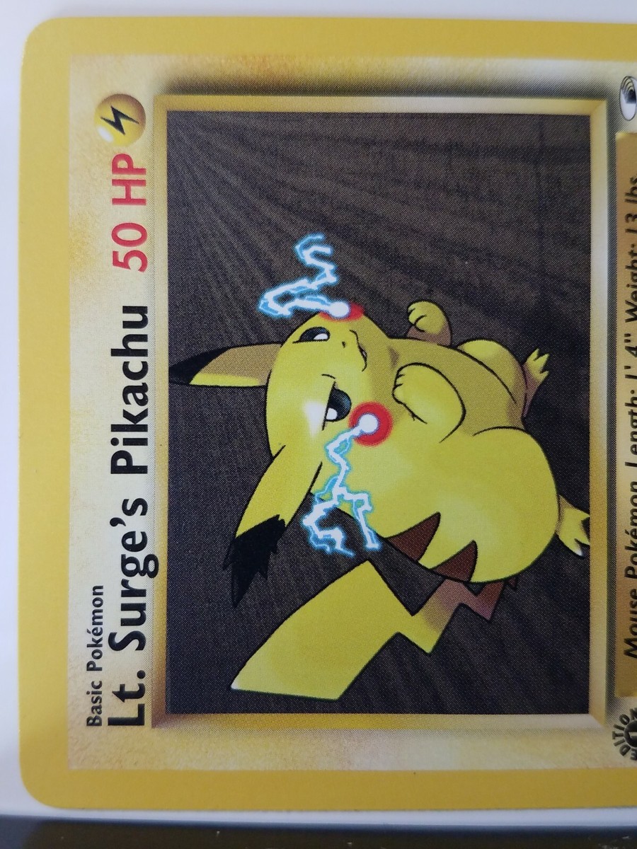 1ST EDITION Lt. Surge's Pikachu 81/132 NM / M - Gym Heroes Pokemon