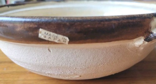 Argilla di terracotta giapponese 6 1/2" pentola calda cottura zuppa di riso vintage Donabe - Foto 9 di 14