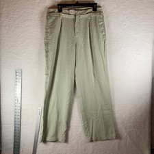 Free People Women's Falling Out Trouser Straight Leg Green Pants Size 8 NWT 9038