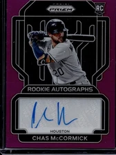 2022 Panini Prizm Baseball Chas McCormick #RA-CM Rookie RC Purple Auto 50/50