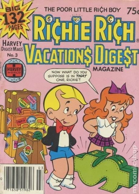 Richie Rich Vacations Digest #3 FN 6.0 1981 Stock Image