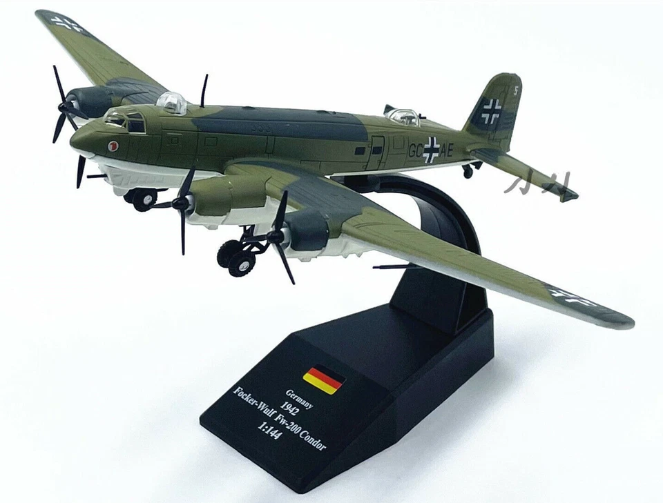 WLTK 1:144 Germany 1942 Focker-Wulf Fw-200 Condor Fighter Diecast Aircraft Model - Image 3 of 4
