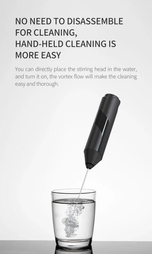Milk Frother Wand with trip bag trip coffee bagHandheld Stainless Steel - Bat...