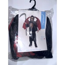 Kids Winged Reaper halloween cosplay Costume Kids Medium - skeleton, wings NEW