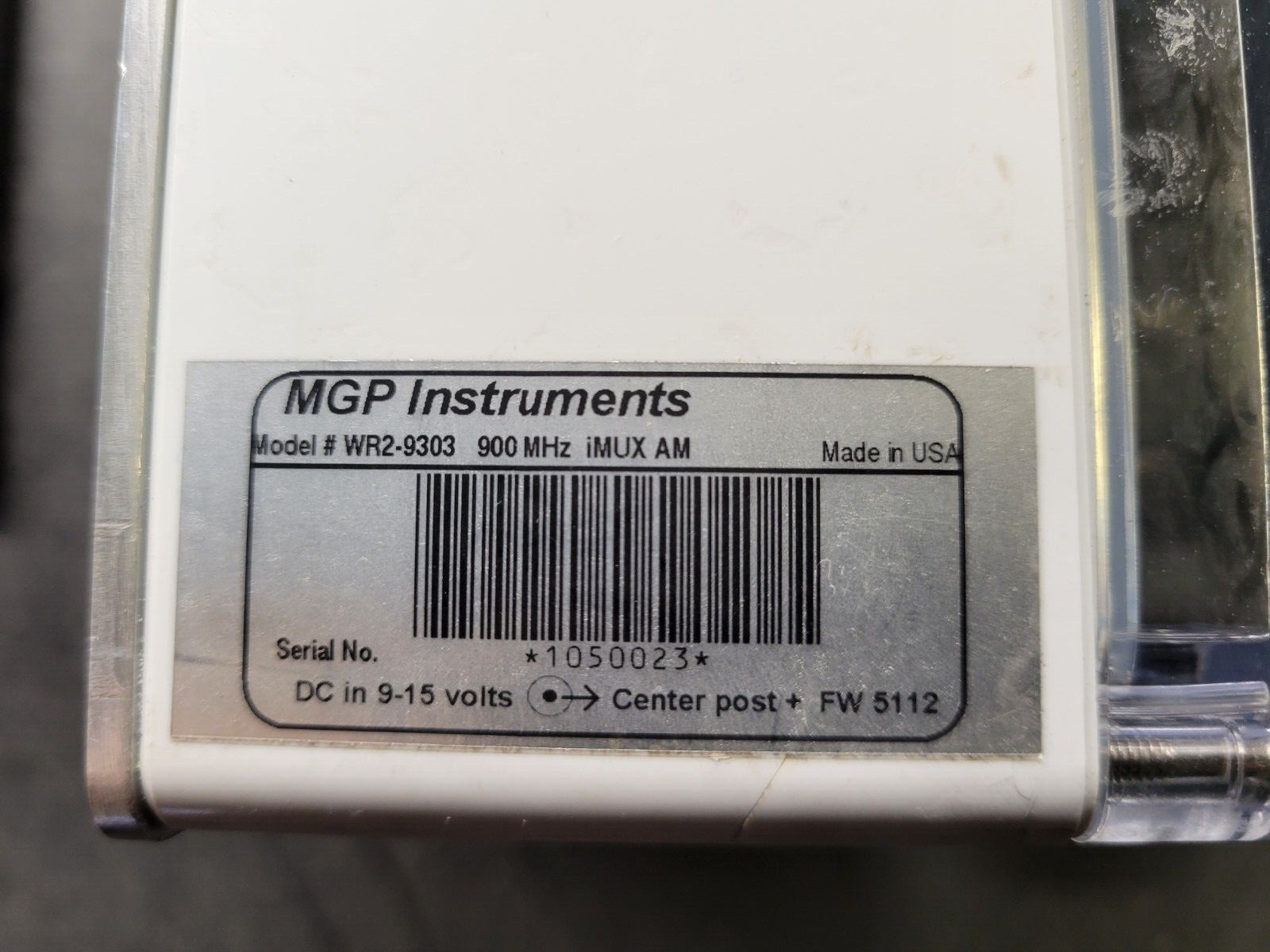 MGP Instruments WR2-9303 Imux Area Monitor NOS