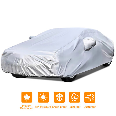 #ad Breathable Waterproof Car Cover Universal for Sedan Outdoor Dust Snow UV Protect $31.34