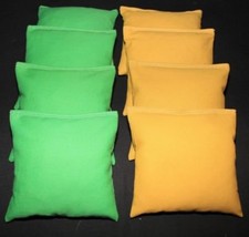 ALL WEATHER CORNHOLE BEAN BAGS Lime  Yellow Resin Filled WATERPROOF