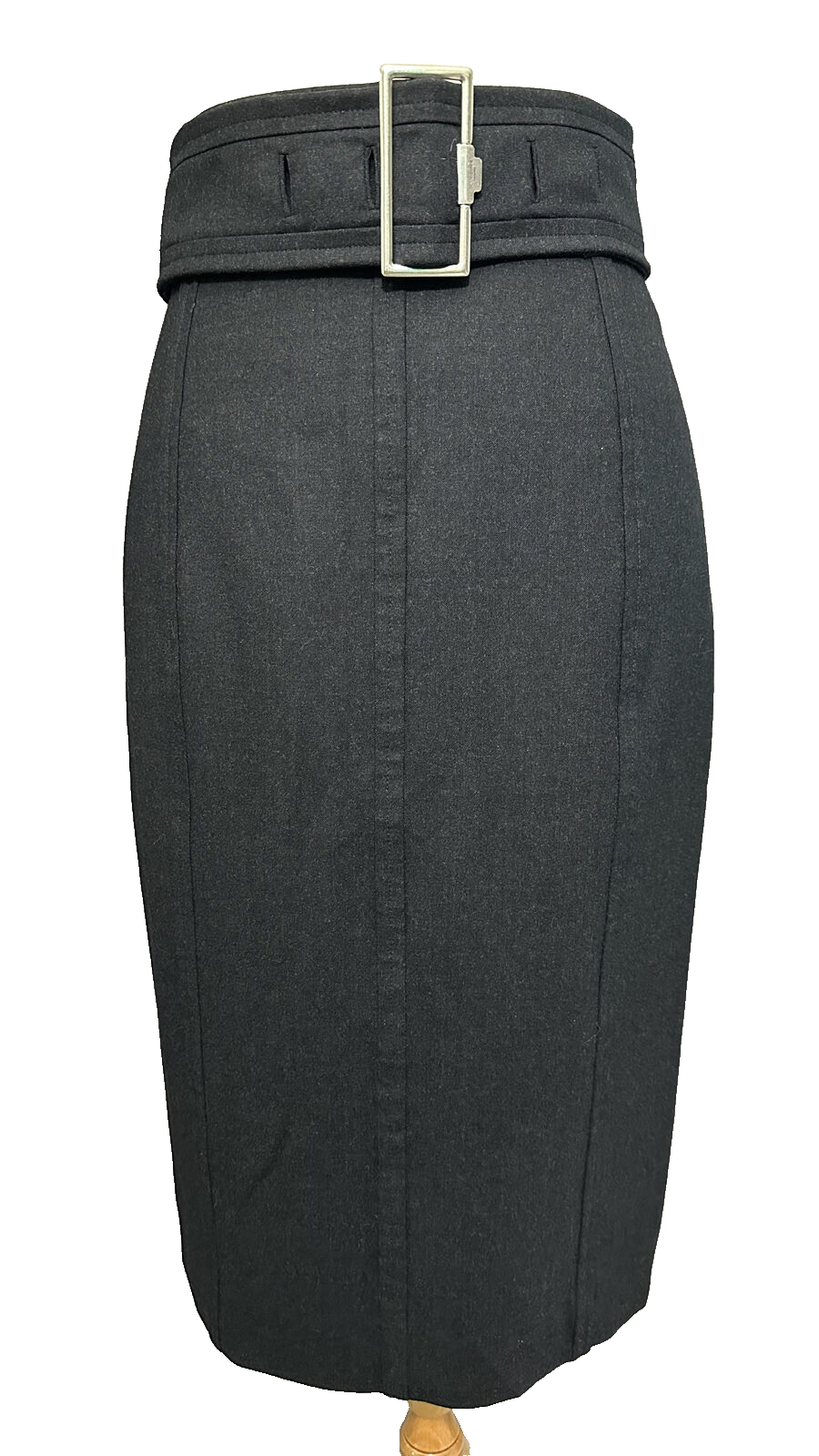 Gonna di lana grigio scuro Yves Saint Laurent Rive Gauche taglia 38