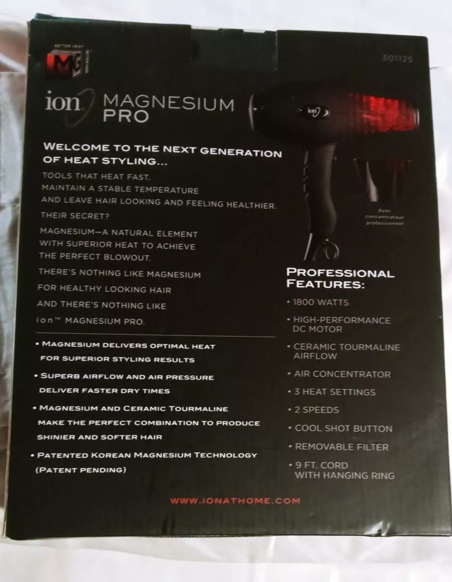 Ion magnesium clearance pro hair dryer