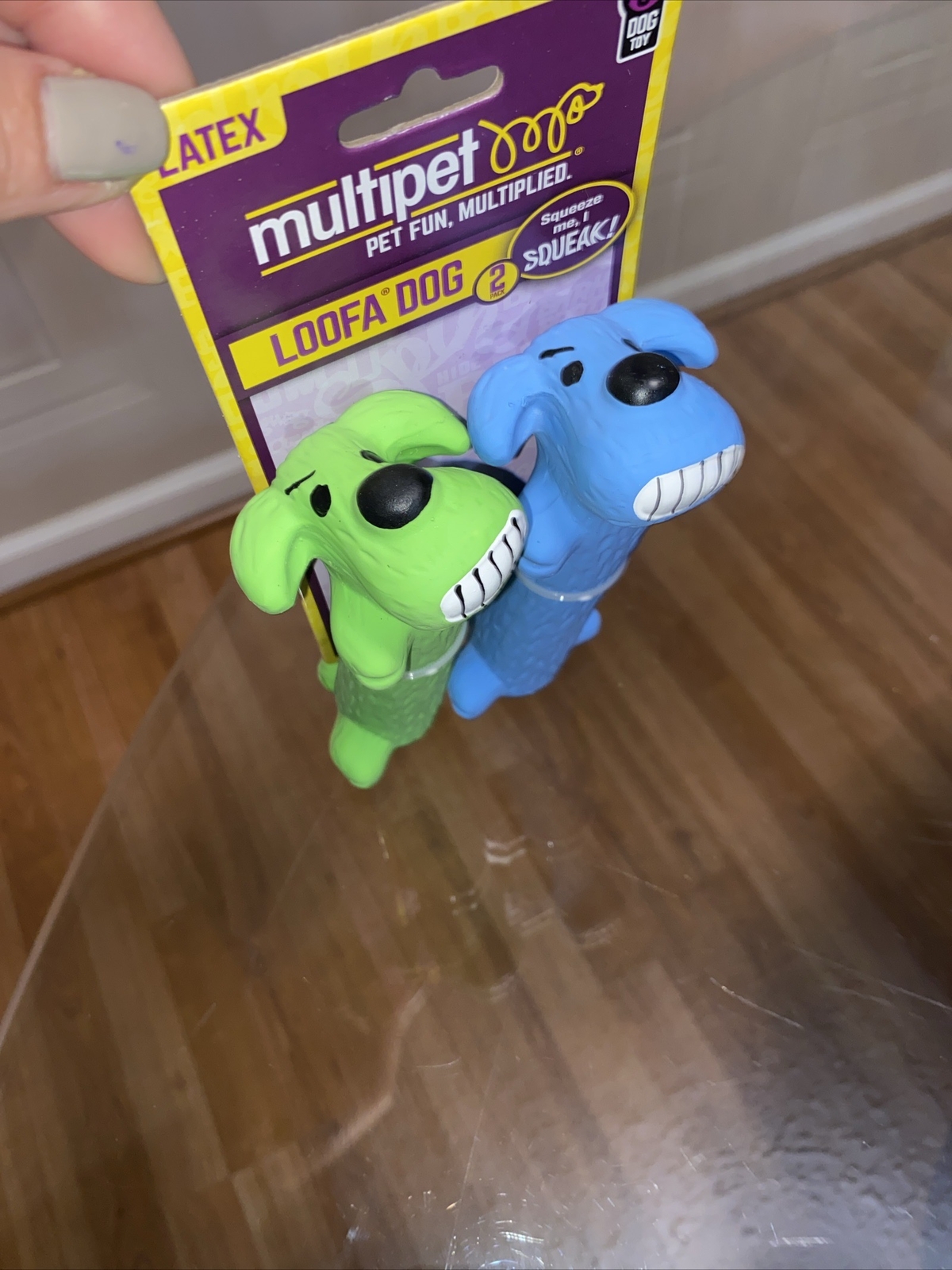 Multipet Original Loofa  Set Of Set Dog Latex Ruff 6" Dog Toy.