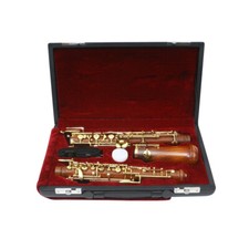 Golden Plated Advance Oboe C Key Rosewood Body Forked-F Resonance Key Left F