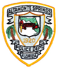 ALTAMONTE SPRINGS &ndash; POLICE DEPT - FLORIDA Sheriff Police Patch SEMINOLE INDIAN