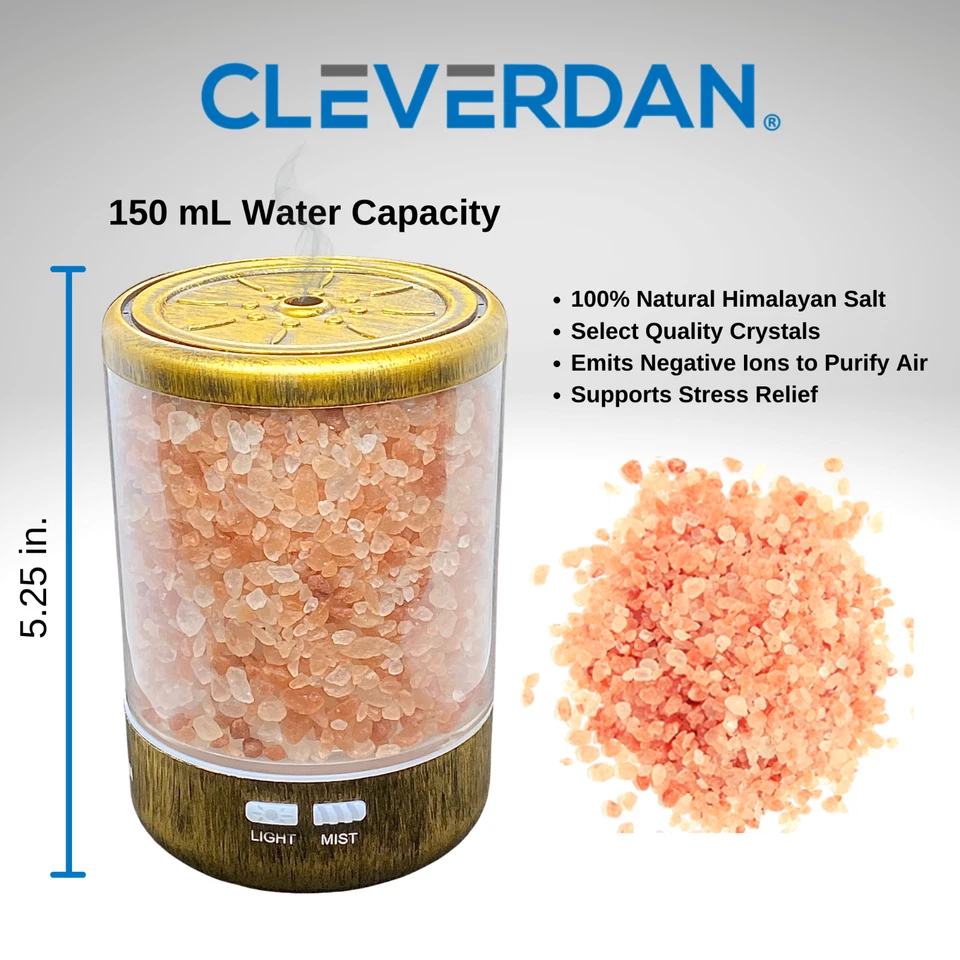 Bronze Essential Oil Aromatherapy Salt Diffuser 100% Natural Himalayan LED Lamp - Image 3 of 4