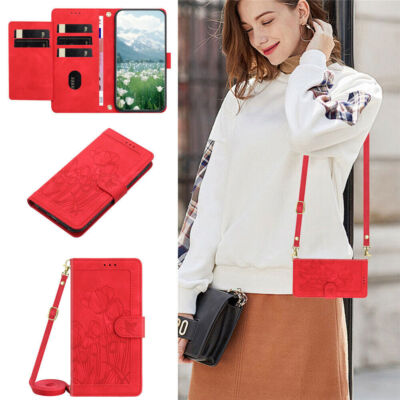 Tulip Flower Wallet Phone Case For iPhone 16 15 14 13 12 11 Pro Max XS XR 8 7 SE