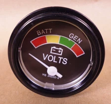 HUMVEE M998 M35 M939 VOLTAGE VOLTMETER GAUGE MS24532-2 Black , 6625-01-086-9580