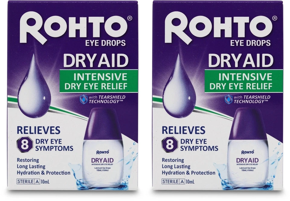 Rohto Dry Aid Intensive Eye Relief Drops 10ml X 2