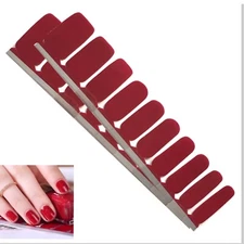 Jaysea Arts Nails Wraps, Color Dark Red Nail Polish Street Nail Art Strips, B4G1