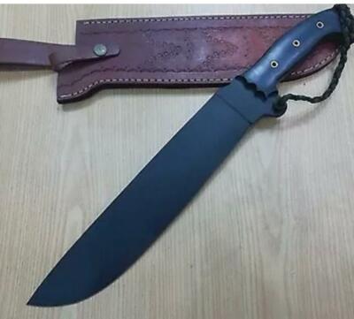 BEAUTIFUL CUSTOM HANDMADE 17'' HIGH CARBON STEEL HUNTING DAGGER WITH SHEATH