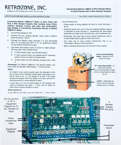 Belimo motor Retrofit kit for Ztech Buetler synchron motor 37944L 38572R (Kit 2) - Picture 6 of 20