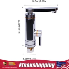 Electric Instant Hot Water Heater Shower Kitchen Tap Faucet Digital Display 3KW