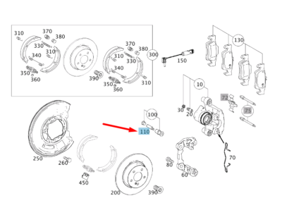 MERCEDES Brake Caliper Sliding Pin Bolt A0004210818 for sale 