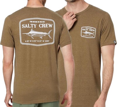 New Salty Crew Mocha Stealth Classic Mens S/S T Shirt Size LARGE Tee RSLT-51
