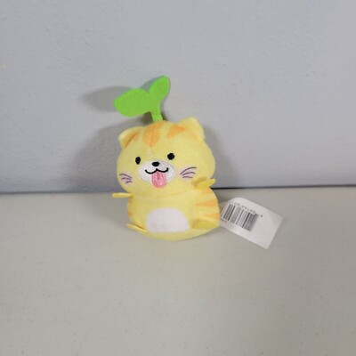 Sakuties Plush Mini Stylized Yellow Cat Stuffed Animal Toy Collectible Soft 