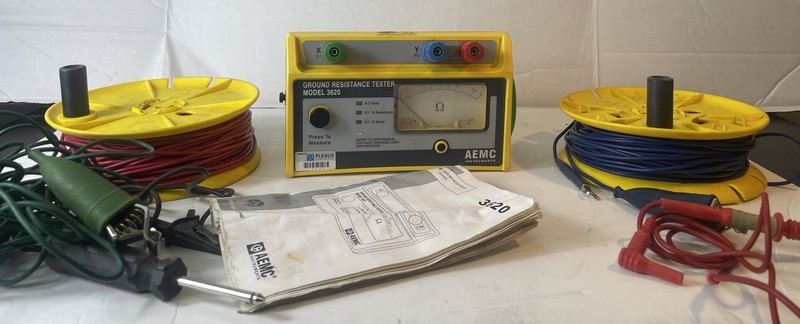 AEMC Ground Resistance Tester Model 3620 With Reels And A Carrying Bag