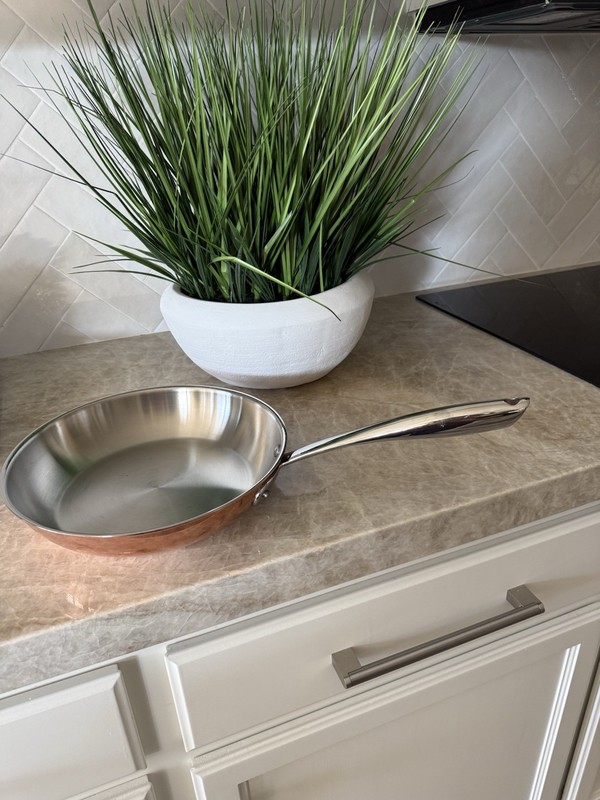 Williams Sonoma Copper & Brass SKILLET  Pan  10” Made in France