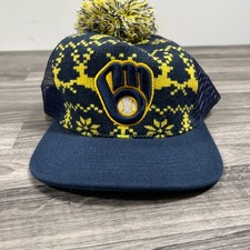 UNBRANDED Milwaukee Brewers MLB Yellow / Dark Blue Baseball Cap Men's One Size