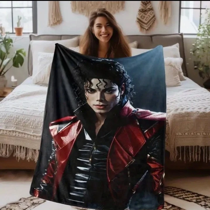 Michael Jackson Iconic Retro Print Fleece Blanket