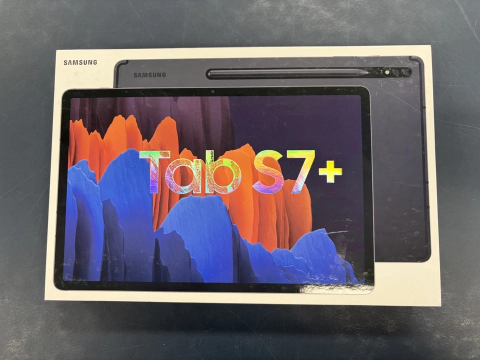 Samsung Galaxy Tab S7+ Plus - 256GB - WiFi - 12,4 Zoll - Mystic Black mit MwSt - Bild 1 von 1