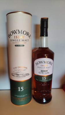 Bowmore 15 Mariner in Tube 43% Islay Single Malt Scotch Whisky Travel Free