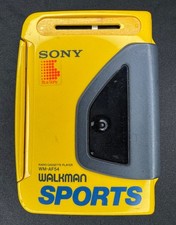 SONY Walkman Sports Audio Cassette AM/FM Radio WM-AF54 Yellow Fully Operational