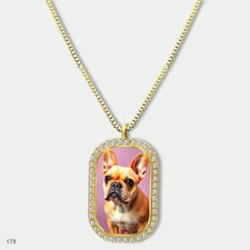 Stunning French Bulldog Small Dog Fashion Pendant Necklace Chain Picture Dog Tag