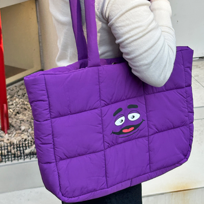 McDonald's Korea Grimace Padded Shoulder Bag 29 x 40cm Padding Bag