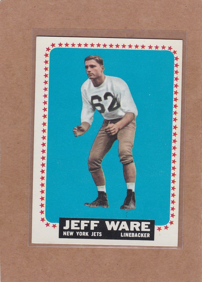 1964 TOPPS FOOTBALL JEFF WARE #128 JETS EXMT *A42150