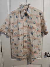 Vintage Landmark short-sleeve button-down shirt 1970's