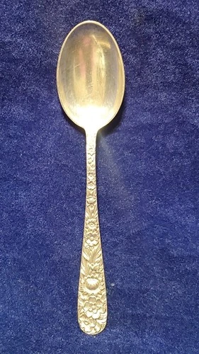 REPOUSSE 6 1/2" OVAL SOUP SPOON Kirk Stieff Sterling