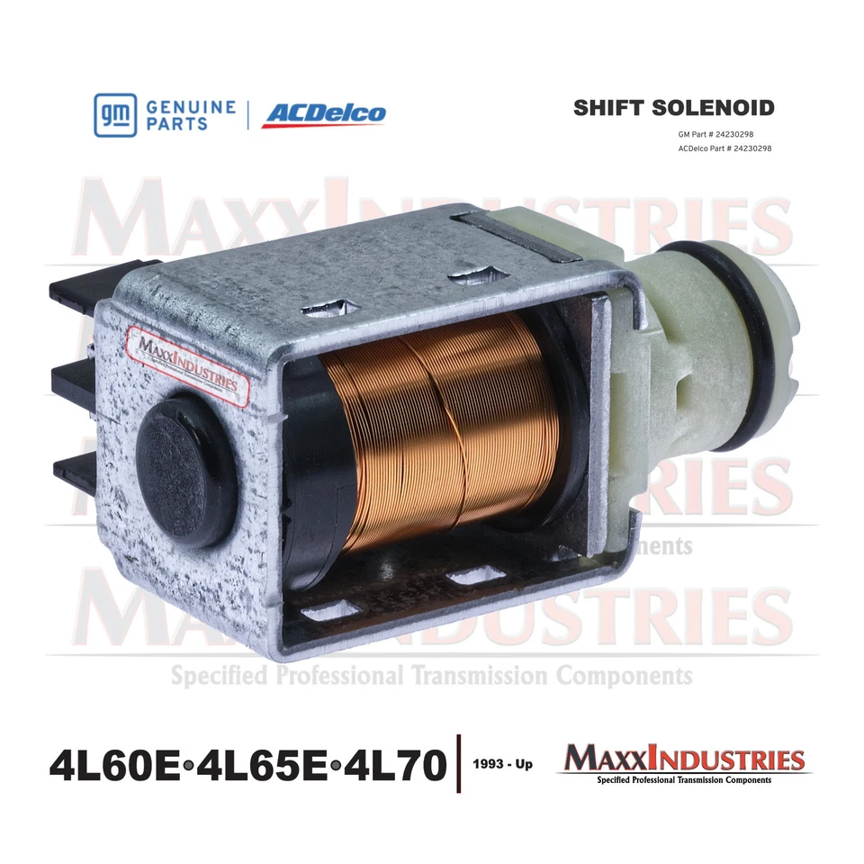 Juego de 2 solenoides de cambio de transmisión ACDelco 24230298 1992-up 4L60E 4L65E 4L70E Foto 3 de 4
