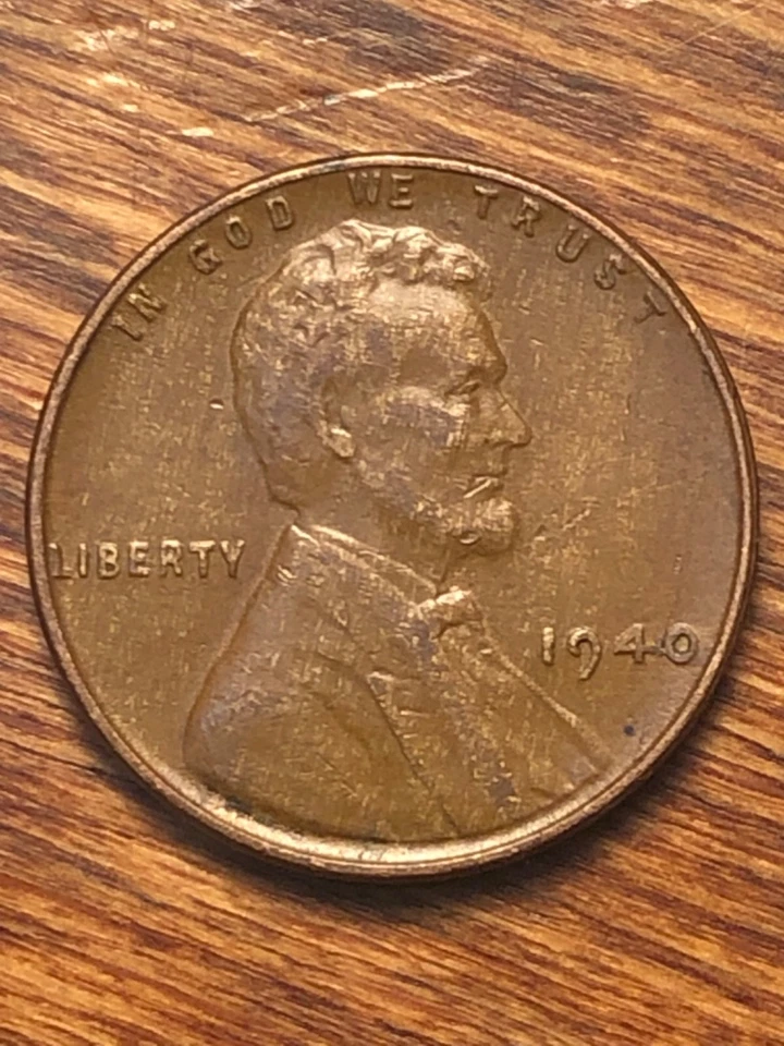 1940 Lincoln Wheat Cent Streaky Woody Improper Alloy Mix Error Unique Eye Appeal - Image 4 of 4