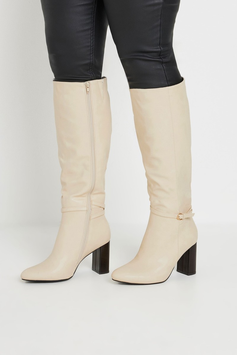the knee high boots wide fit boots river island Yours Curve Women's Heeled Knee High Boot In Extra Wide Fit