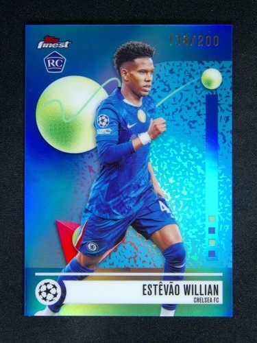 2025-26 Topps Finest UEFA Estevao Willian #100 RC Rookie Comon Blue /200