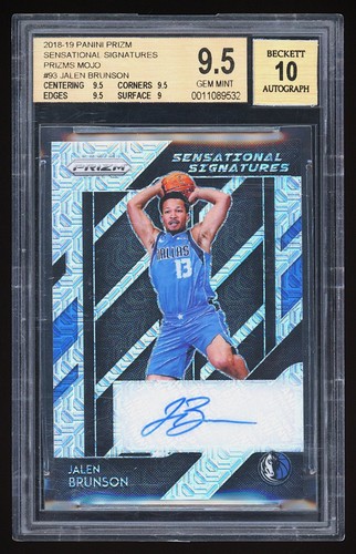 Jalen Brunson [Mojo Prizm] #SS-JBR 2018 Panini Prizm Sensational Signatures card