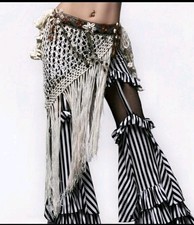 Belly Dance Hip Scarf Coin Belt Tribal Costume Quick Shipping USA FREE Gift