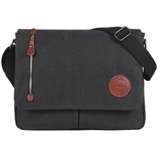 Vintage Canvas Messenger Bag for Men Women, 13.5 Inch Laptop Satchel Shoulder...