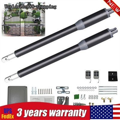 Electric Arm Dual Swing Gate Opener Automatic Heavy Duty Kit w/ Remote 650lbs